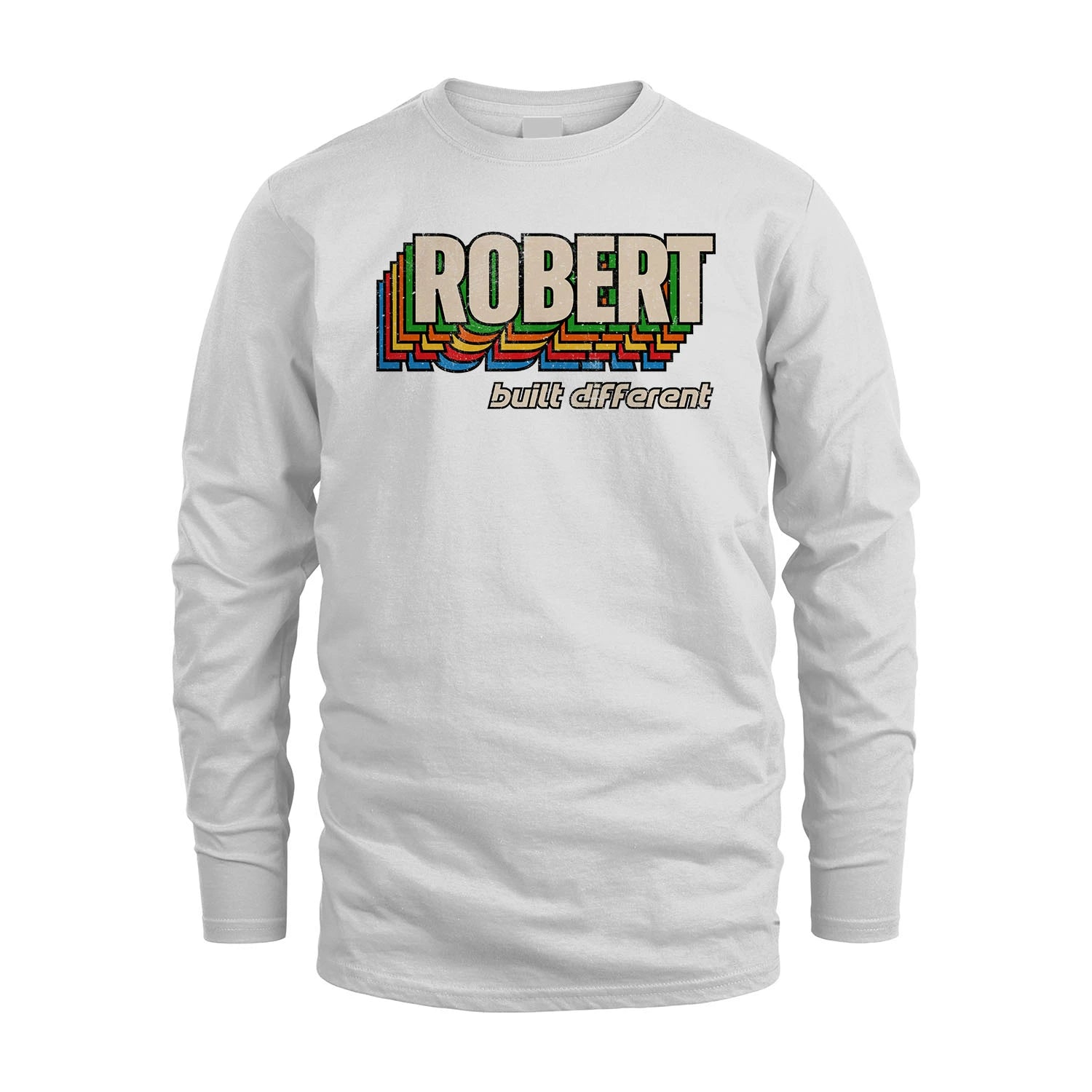 Your Name Built Different Retro Shirt ROBERT M1-26