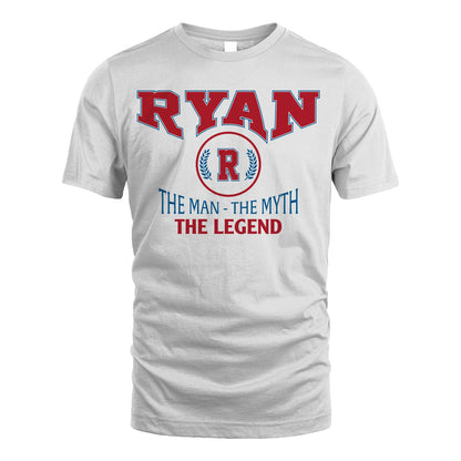 The Man The Myth The Legend Jet Style Shirt RYAN M1-9