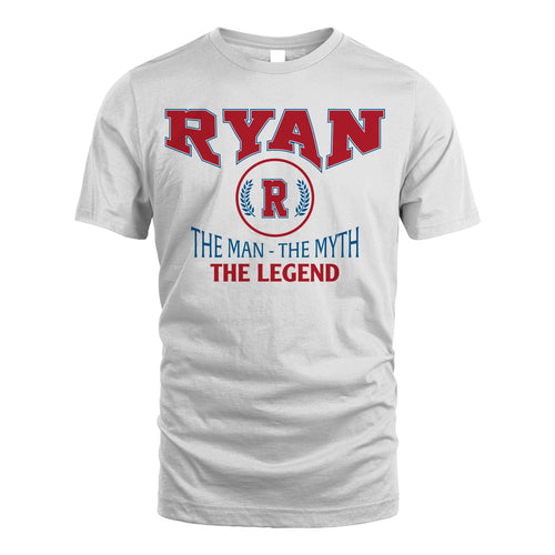 The Man The Myth The Legend Jet Style Shirt RYAN M1-9