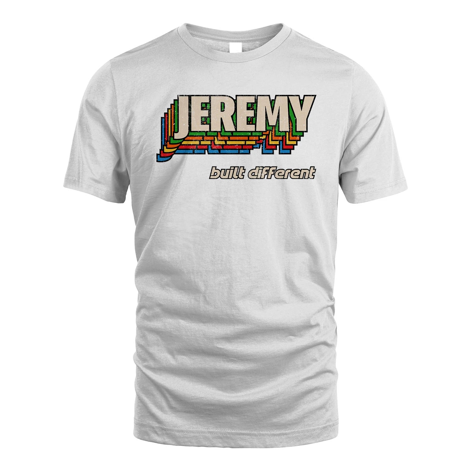 Your Name Built Different Retro Shirt JEREMY M1-26