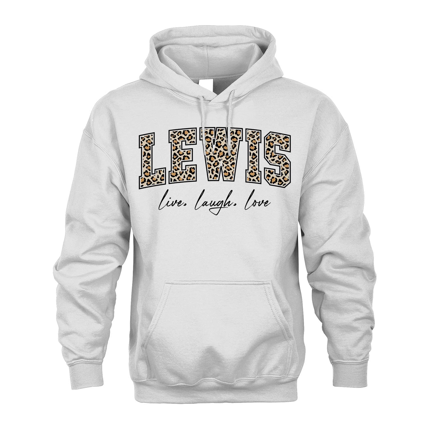 Live Laugh Love Custom Name With Leopard Pattern Shirt LEWIS M1-13