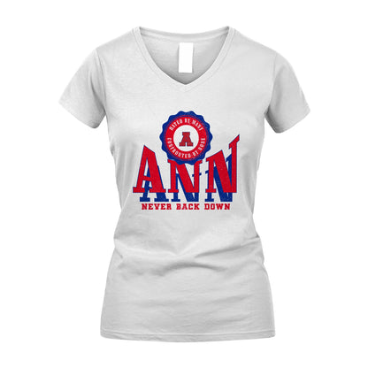 Your Name Never Back Down Shirt ANN M1-33