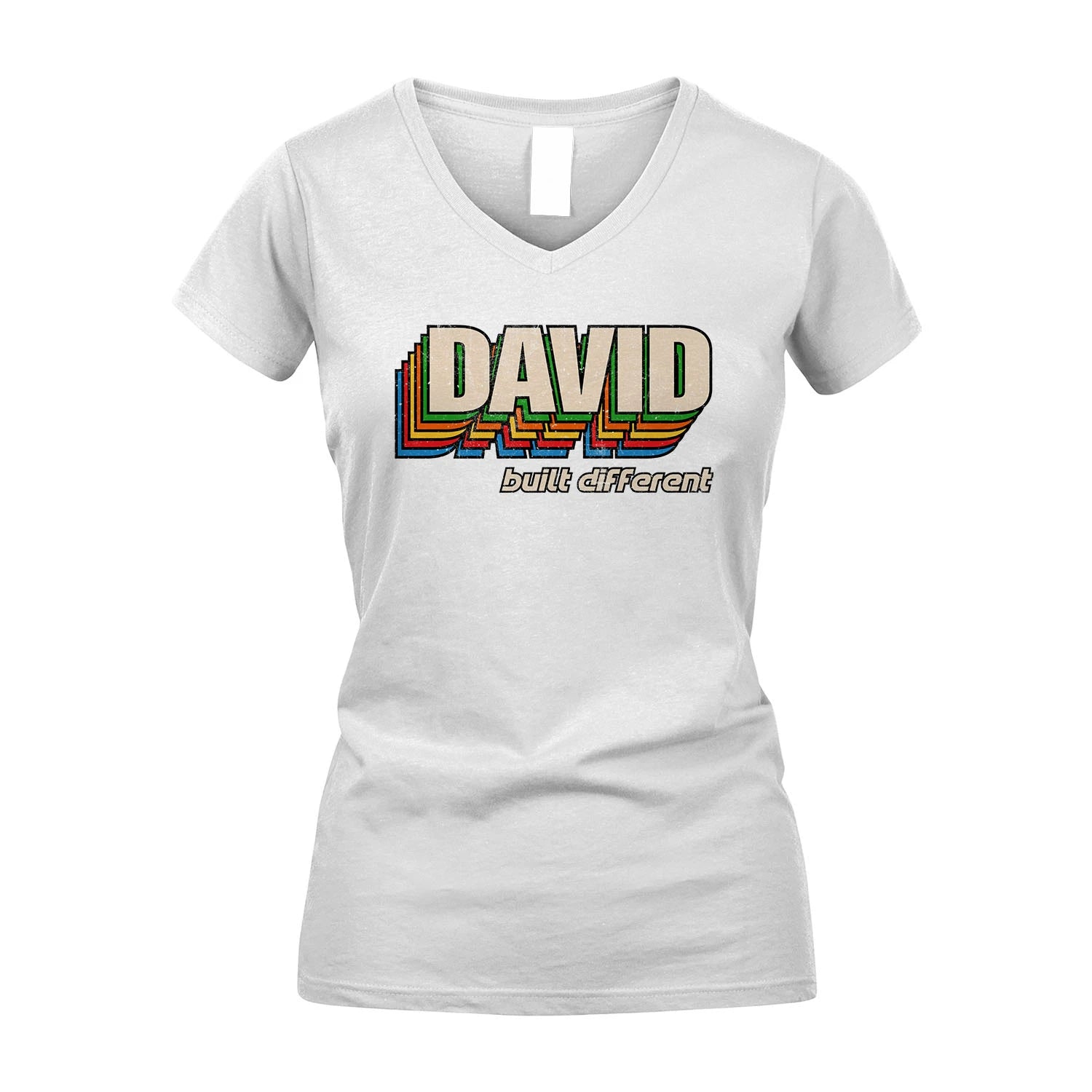 Your Name Built Different Retro Shirt DAVID M1-26