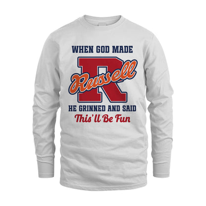 God Made Your Name Custom Shirt RUSSELL M1-16