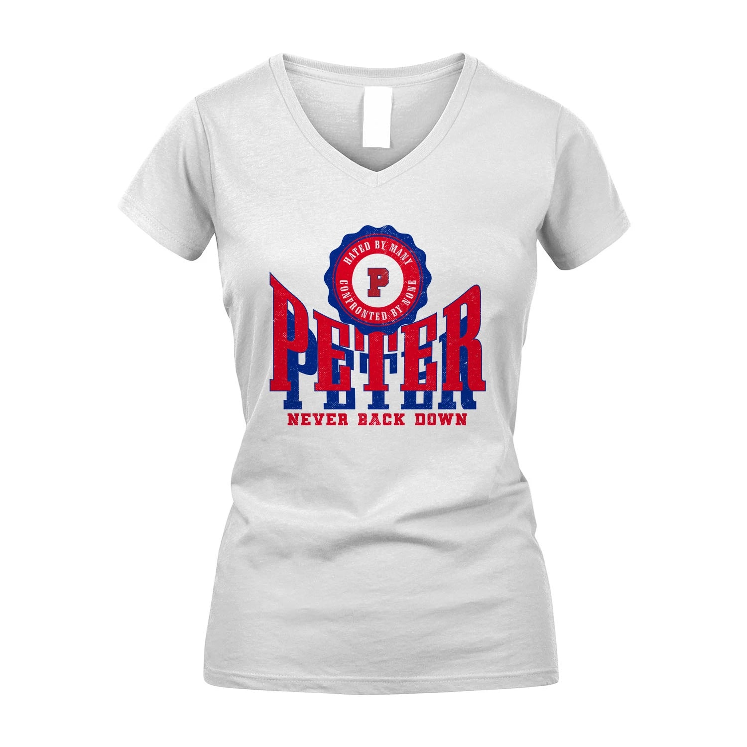Your Name Never Back Down Shirt PETER M1-33