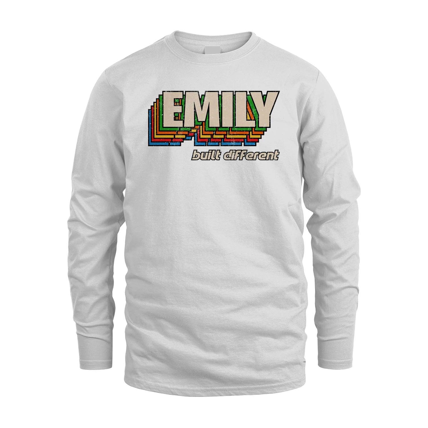 Your Name Built Different Retro Shirt EMILY M1-26