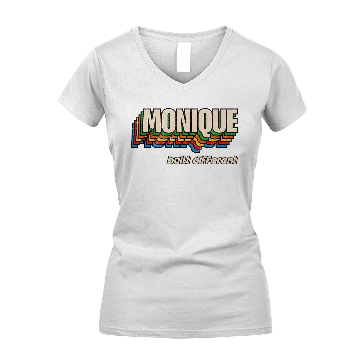 Your Name Built Different Retro Shirt MONIQUE M1-26