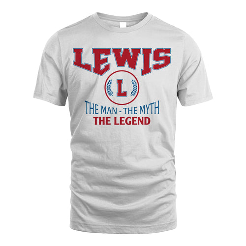 The Man The Myth The Legend Jet Style Shirt LEWIS M1-9