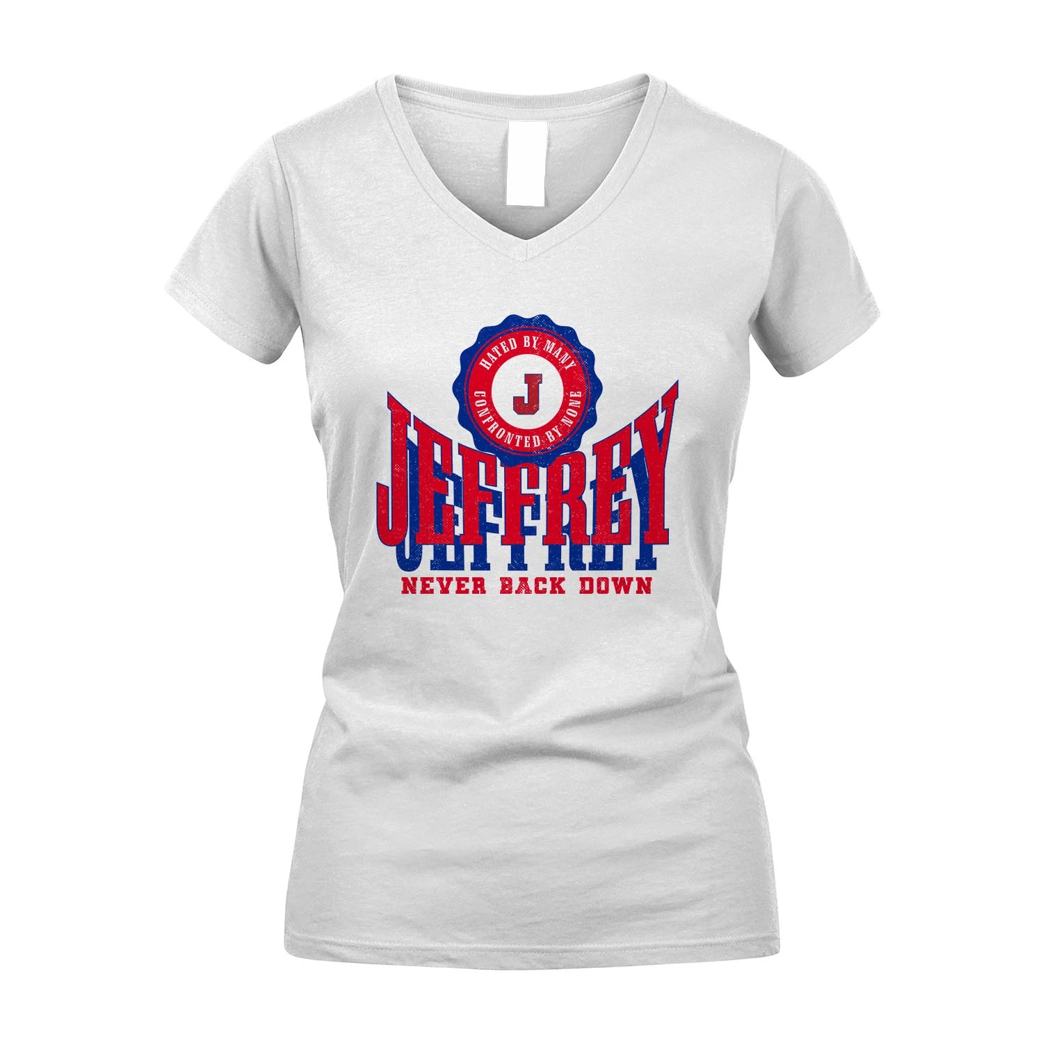 Your Name Never Back Down Shirt JEFFREY M1-33