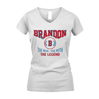 The Man The Myth The Legend Jet Style Shirt BRANDON M1-9