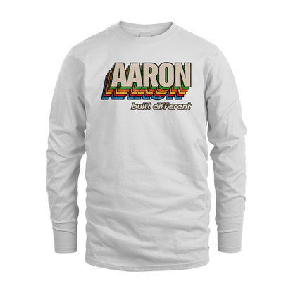 Your Name Built Different Retro Shirt AARON M1-26