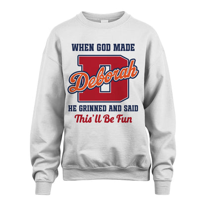 God Made Your Name Custom Shirt DEBORAH M1-16