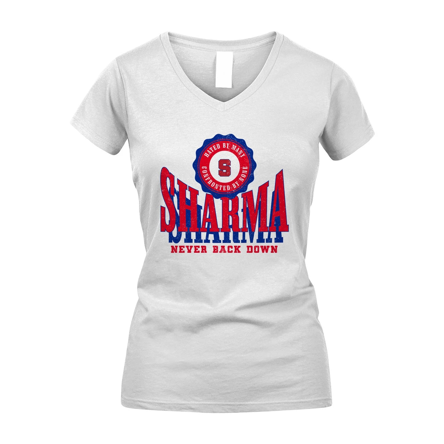 Your Name Never Back Down Shirt SHARMA M1-33