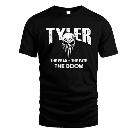 The Fear The Fate The Doom Skull Shirt TYLER M1-39