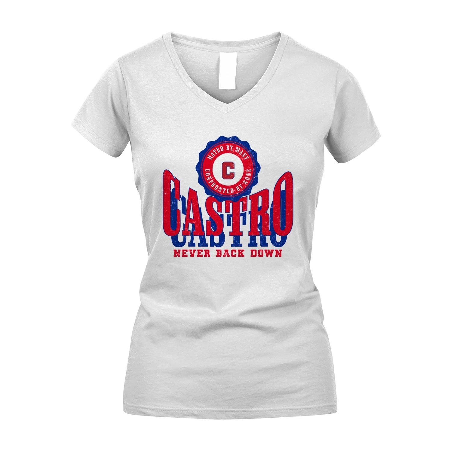 Your Name Never Back Down Shirt CASTRO M1-33