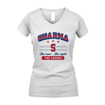 The Man The Myth The Legend With Your Name Shirt SHARMA M1-35
