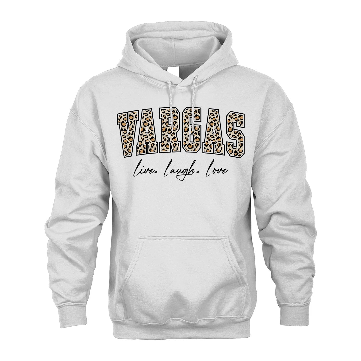 Live Laugh Love Custom Name With Leopard Pattern Shirt VARGAS M1-13