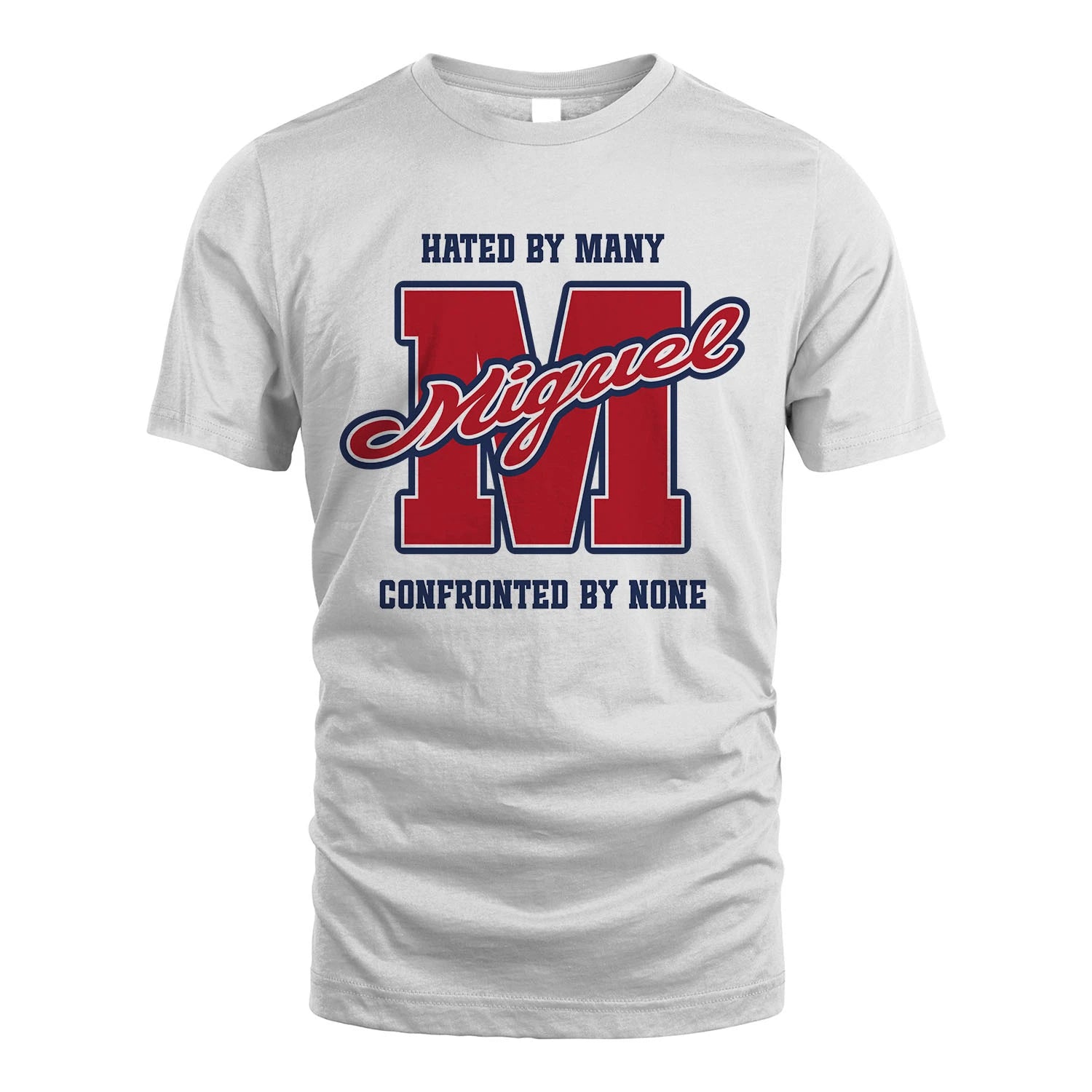 Hated By Many Confronted By None Personalized Name Shirt MIGUEL M1-8