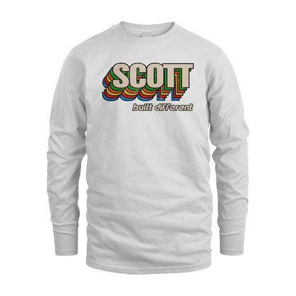 Your Name Built Different Retro Shirt SCOTT M1-26