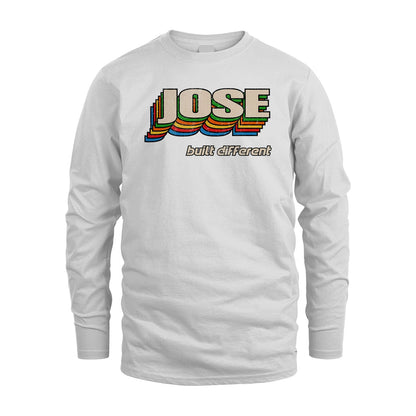 Your Name Built Different Retro Shirt JOSE M1-26