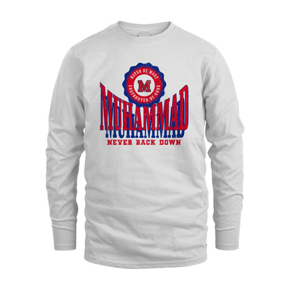 Your Name Never Back Down Shirt MUHAMMAD M1-33