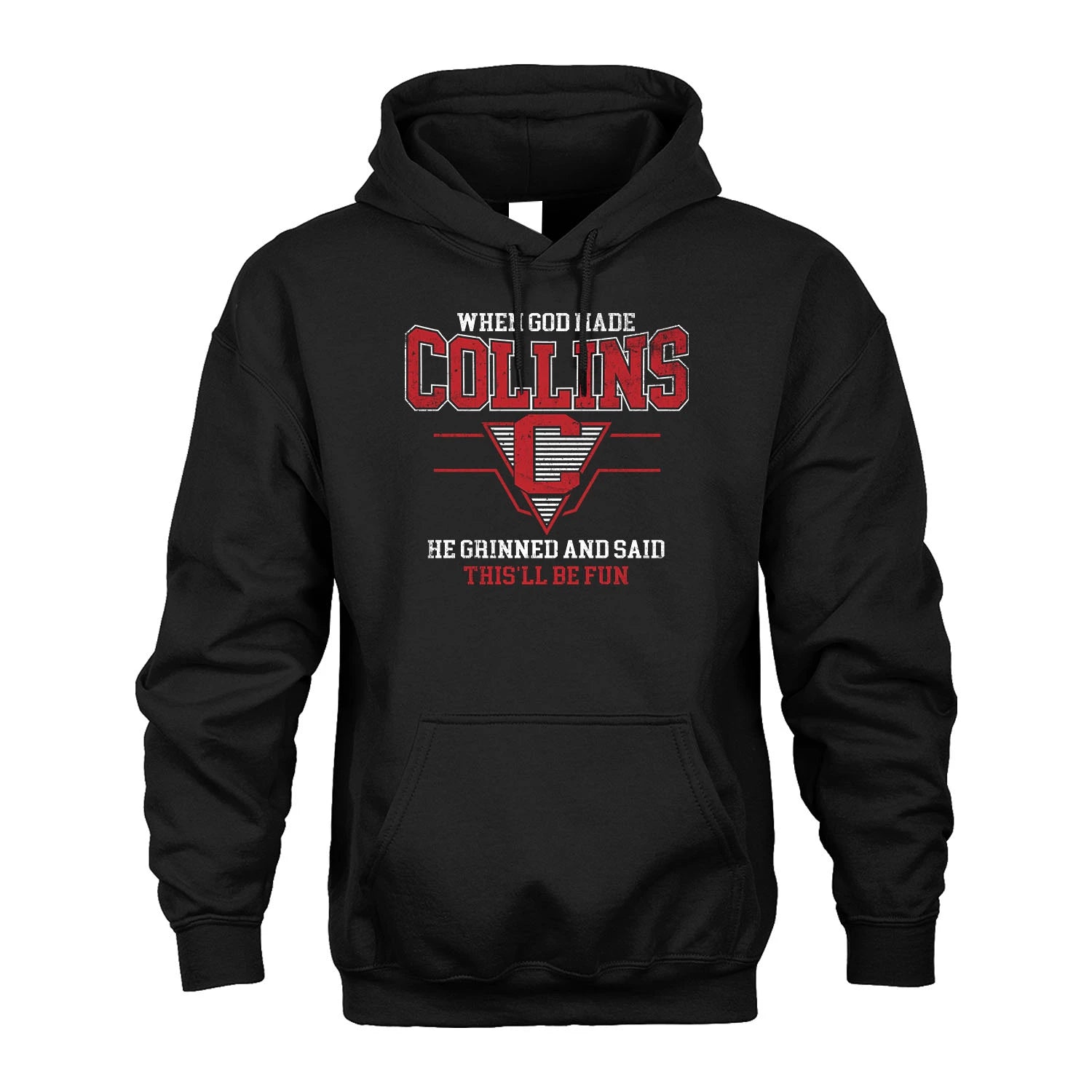 When God Made Your Name He Grinned And Said This'll Be Fun Baseball Shirt COLLINS M1-29