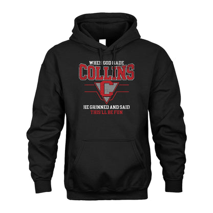 When God Made Your Name He Grinned And Said This'll Be Fun Baseball Shirt COLLINS M1-29