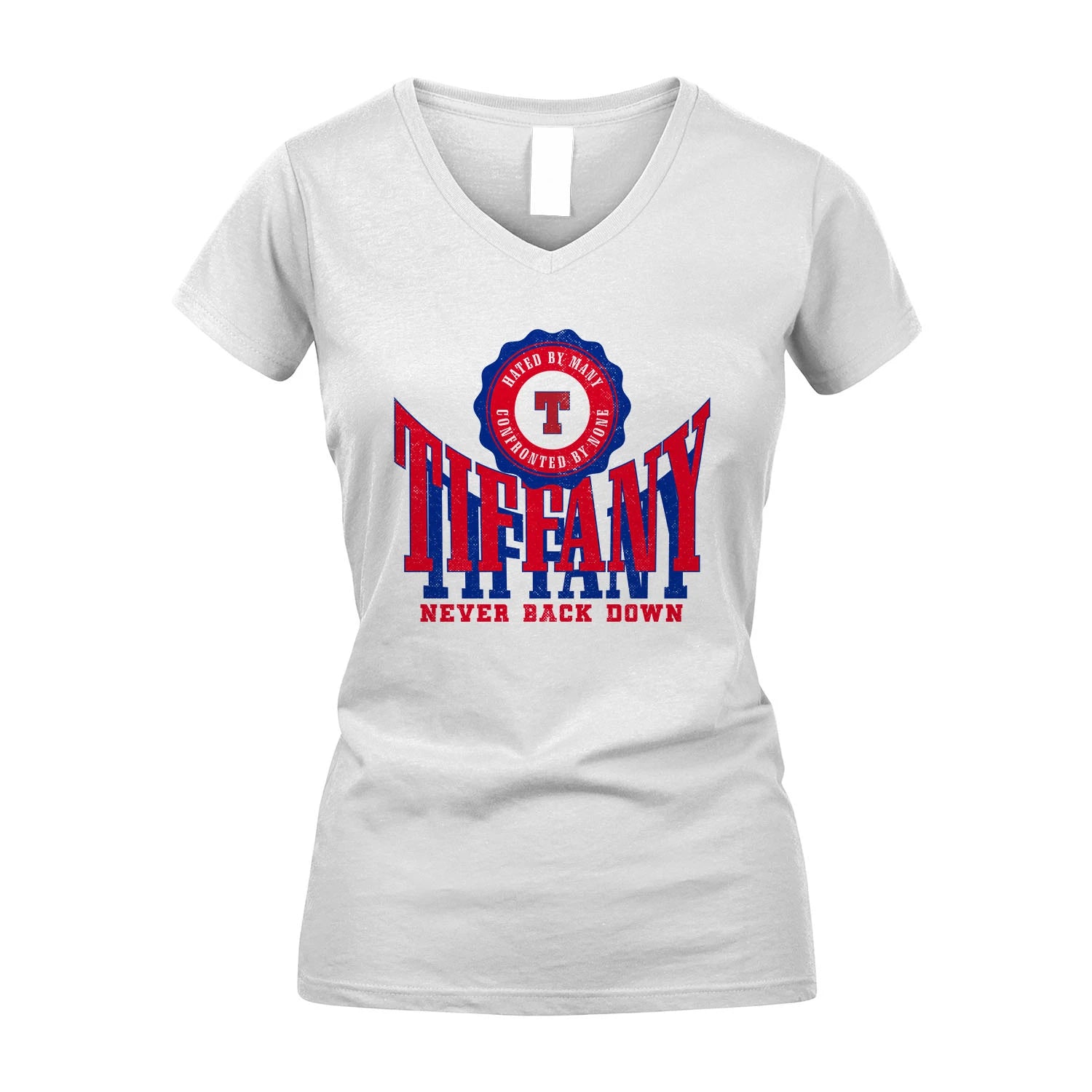 Your Name Never Back Down Shirt TIFFANY M1-33