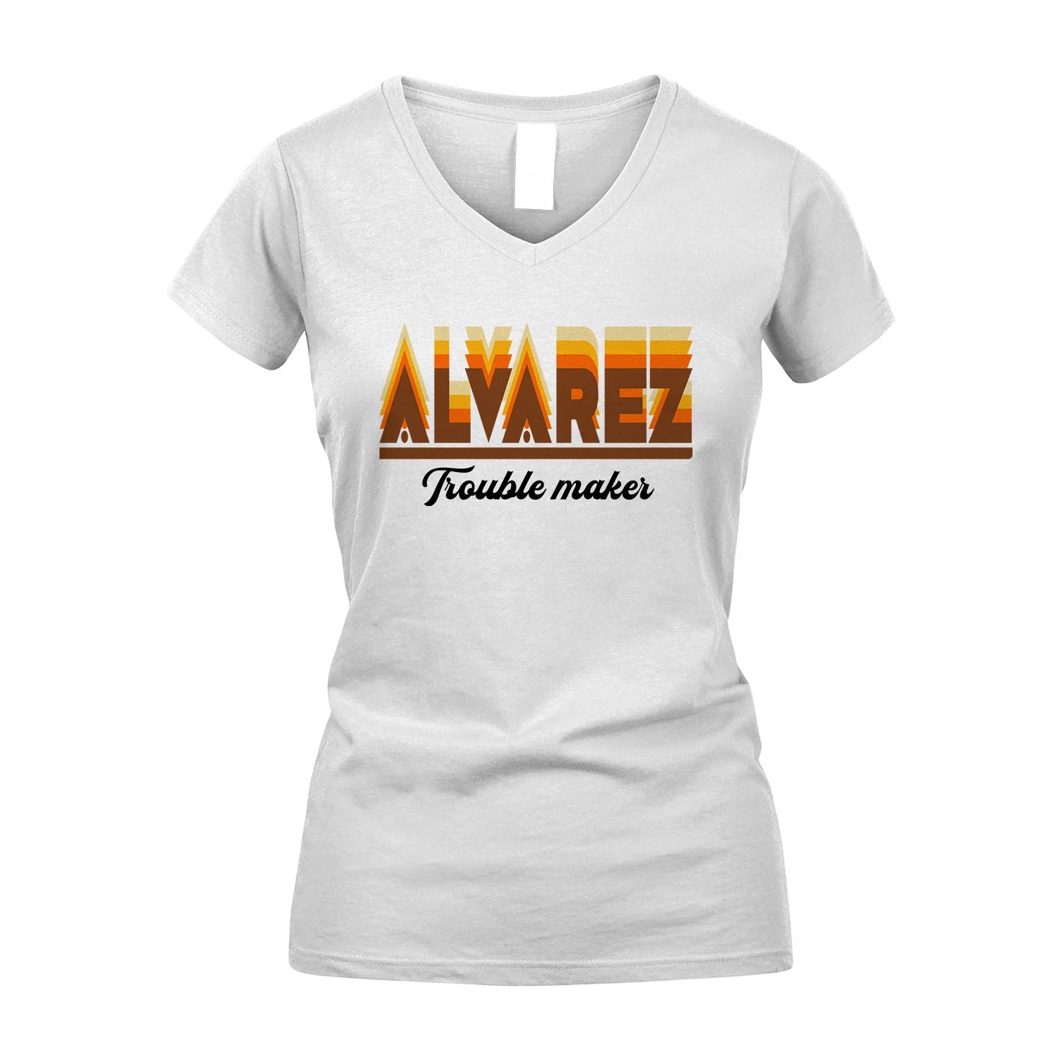 Your Name Trouble Maker Funny Shirt ALVAREZ M1-34