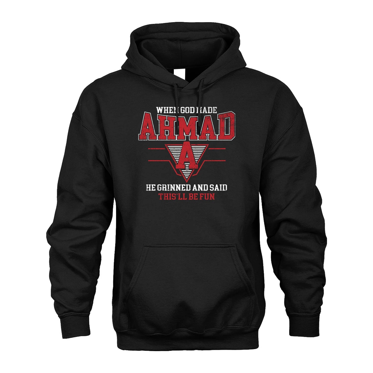 When God Made Your Name He Grinned And Said This'll Be Fun Baseball Shirt AHMAD M1-29