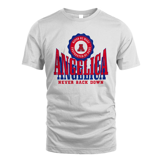 Your Name Never Back Down Shirt ANGELICA M1-33