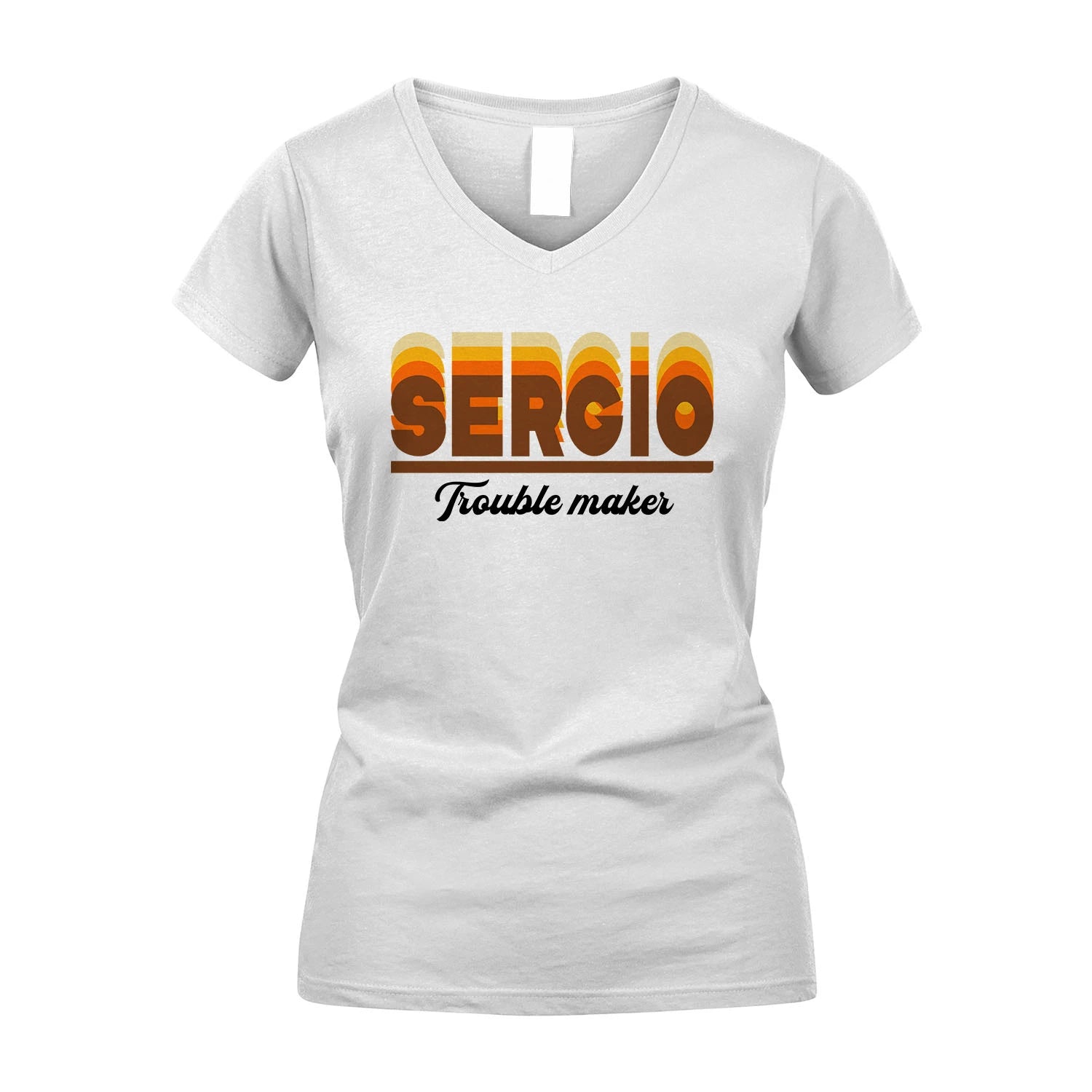 Your Name Trouble Maker Funny Shirt SERGIO M1-34