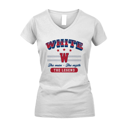 The Man The Myth The Legend With Your Name Shirt WHITE M1-35