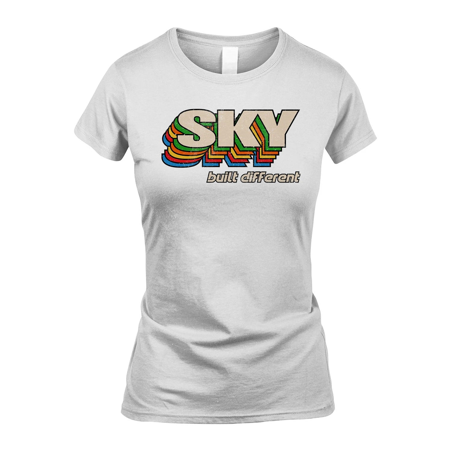 Your Name Built Different Retro Shirt SKY M1-26