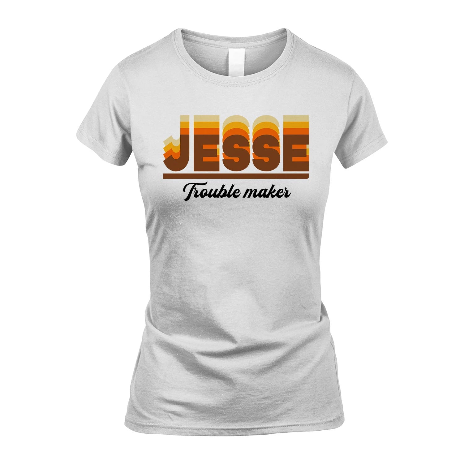 Your Name Trouble Maker Funny Shirt JESSE M1-34