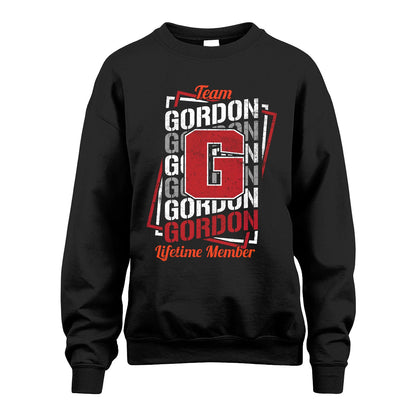 Team Your Name Lifetime Member Sporty Shirt GORDON M1-25