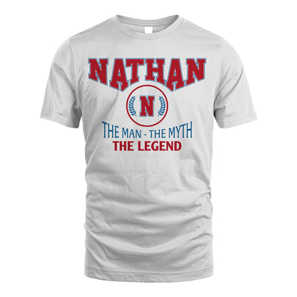 The Man The Myth The Legend Jet Style Shirt NATHAN M1-9