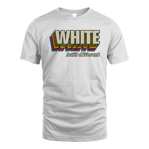 Your Name Built Different Retro Shirt WHITE M1-26