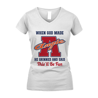 God Made Your Name Custom Shirt ANGIE M1-16