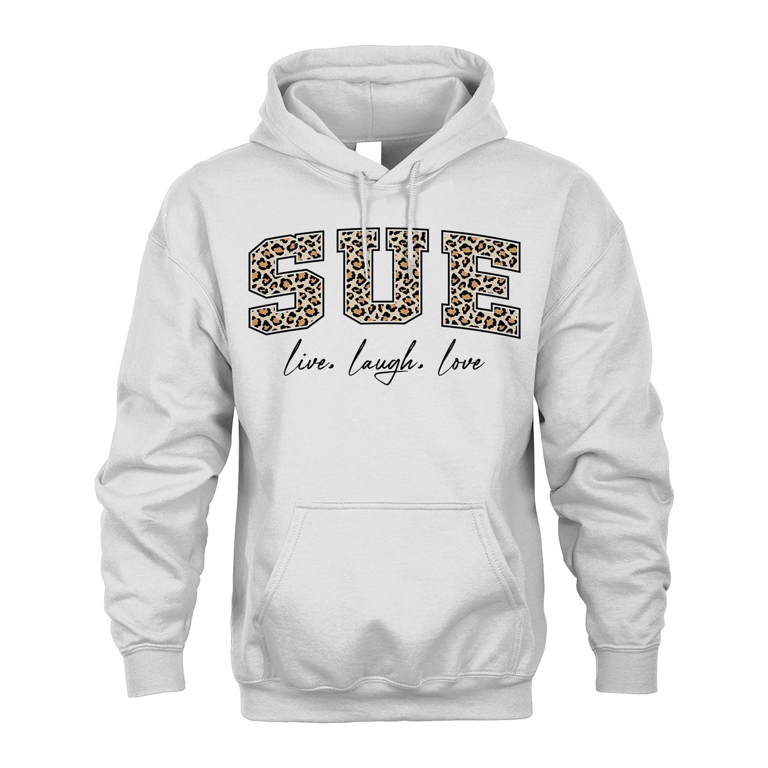 Live Laugh Love Custom Name With Leopard Pattern Shirt SUE M1-13