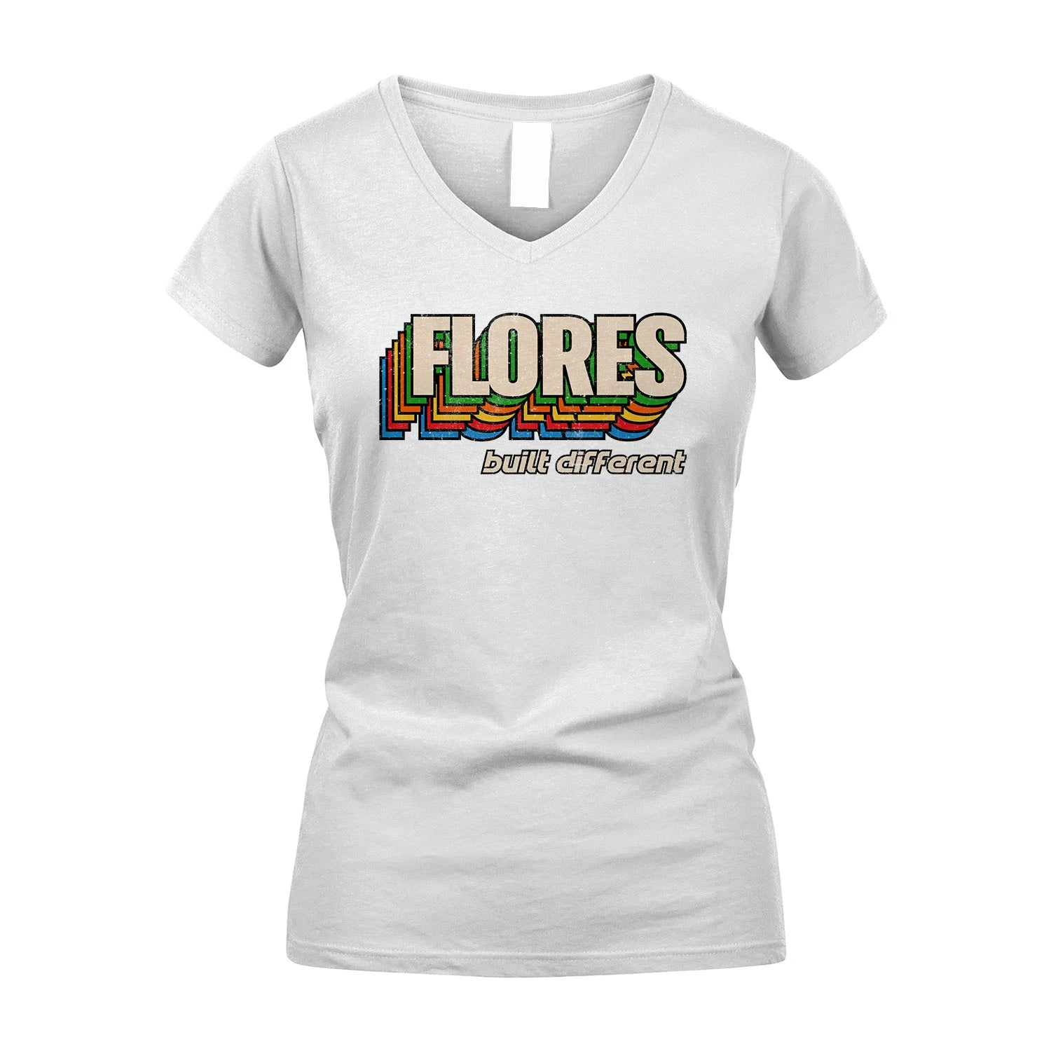 Your Name Built Different Retro Shirt FLORES M1-26
