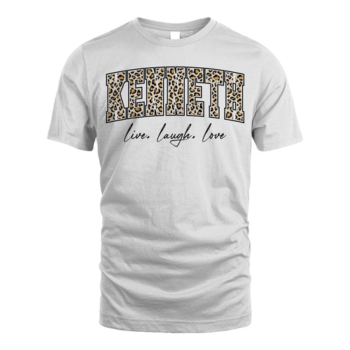 Live Laugh Love Custom Name With Leopard Pattern Shirt KENNETH M1-13