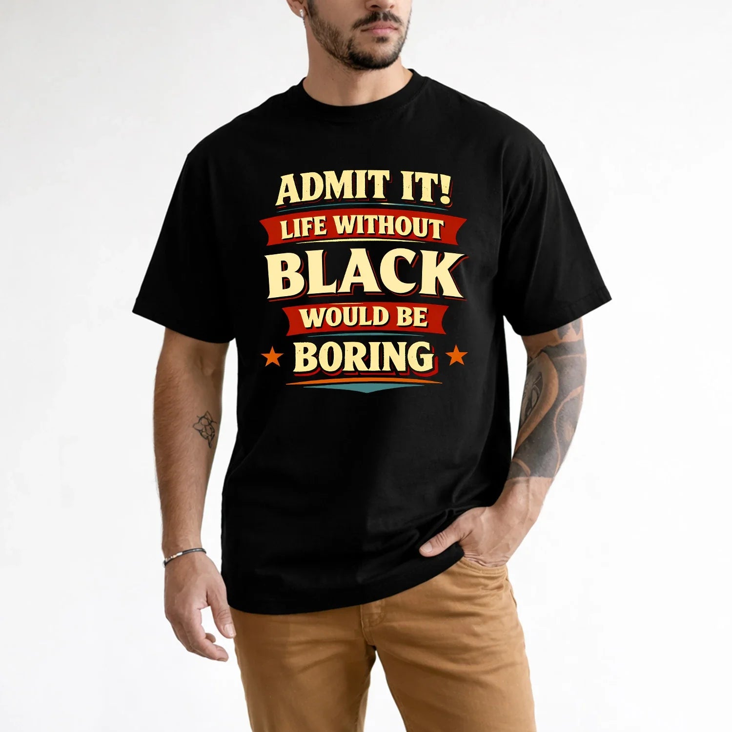 BLACK 13K1-503 Admit It Life Without...