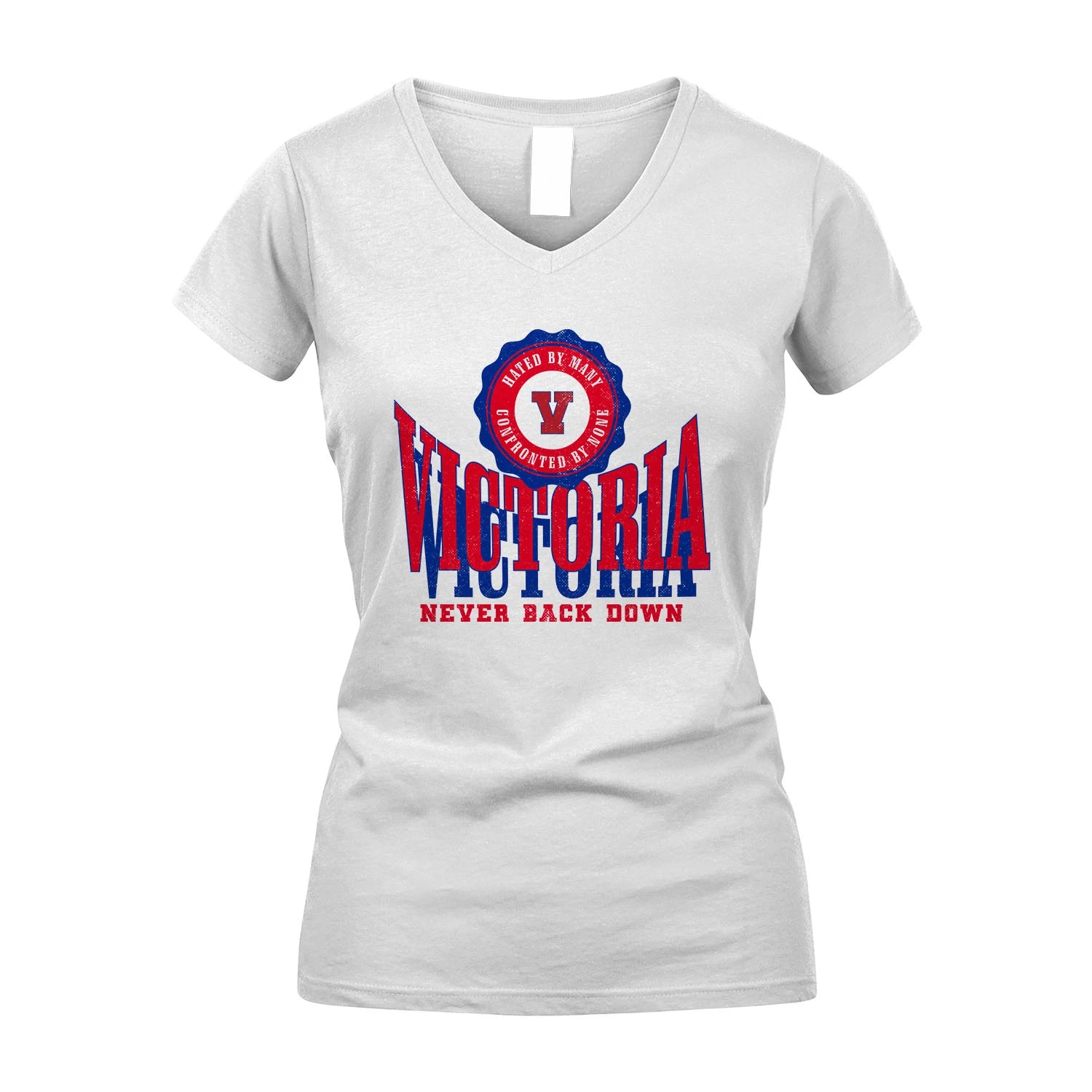 Your Name Never Back Down Shirt VICTORIA M1-33