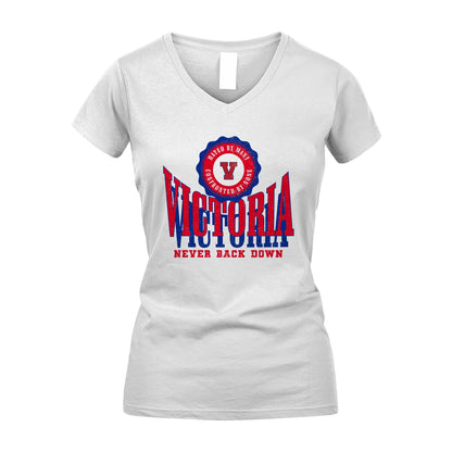 Your Name Never Back Down Shirt VICTORIA M1-33