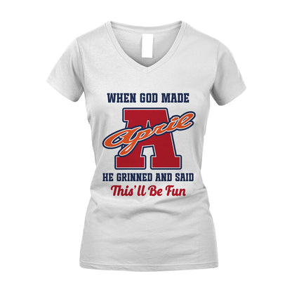 God Made Your Name Custom Shirt APRIL M1-16