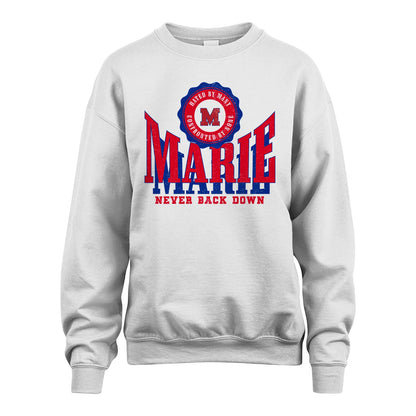 Your Name Never Back Down Shirt MARIE M1-33
