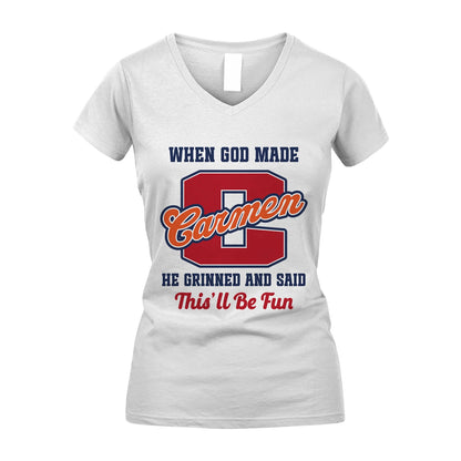 God Made Your Name Custom Shirt CARMEN M1-16