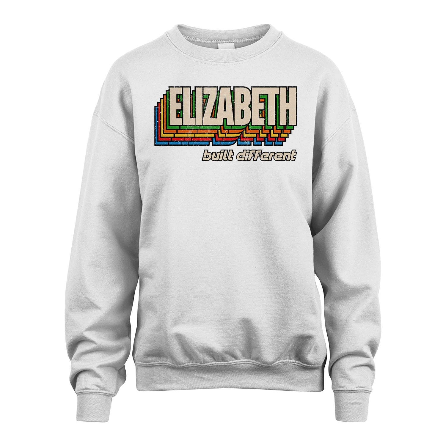Your Name Built Different Retro Shirt ELIZABETH M1-26