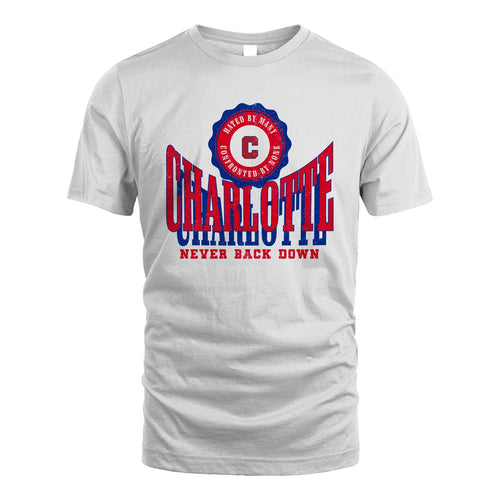 Your Name Never Back Down Shirt CHARLOTTE M1-33